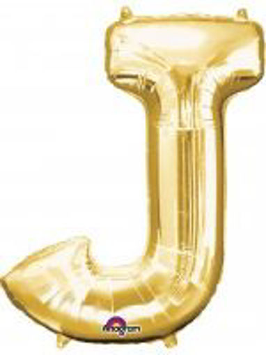 Picture of GOLD LETTER J FOIL BALLOON